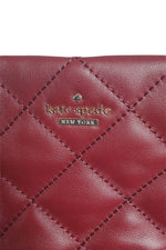 Load image into Gallery viewer, KATE SPADE Maroon Red Quilted Open Top Shoulder Bag (S)-The Freperie
