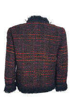 Load image into Gallery viewer, KATE SPADE New York Bittersweet So Foxy Multi Tweed fringe Jacket (US 0)-The Freperie
