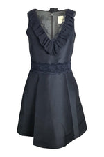 Load image into Gallery viewer, KATE SPADE New York Black Dashing Beauty Lace Mikado Dress (US 2 | UK 6)-The Freperie
