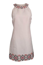 Load image into Gallery viewer, KATE SPADE Pearl Pink By The Pool Mosaic Embellished Shift Dress (US 0 | UK 6)-The Freperie
