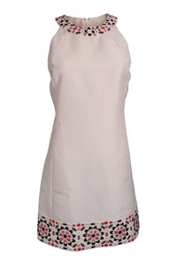 KATE SPADE Pearl Pink By The Pool Mosaic Embellished Shift Dress (US 0 | UK 6)-The Freperie