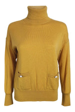 Load image into Gallery viewer, KATE SPADE Yellow Broome Street Turtle Neck Sweater (XS | UK 08)-The Freperie
