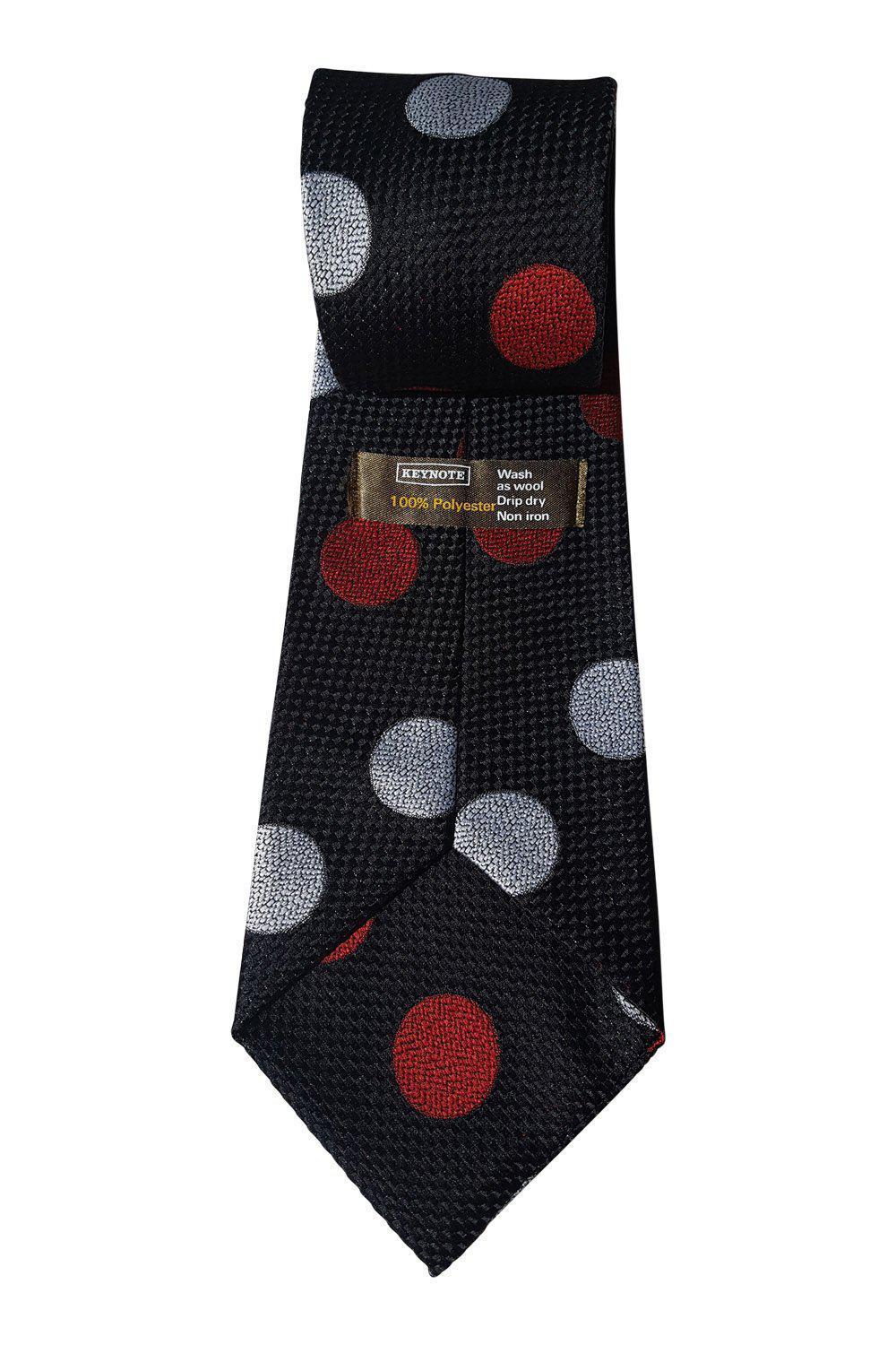 KEYNOTE Black Multi Coloured Dotted Neck Tie (55.5")-Keynote-The Freperie
