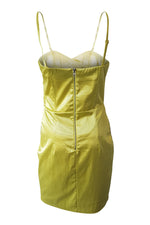 Load image into Gallery viewer, KRISP Yellow Satin Mini Dress (UK 8)-Krisp-The Freperie
