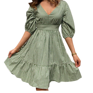 Kate Spade Green Checked Gingham Bodega Mini Dress Size US 6 | UK 10 The Freperie Kate Spade Green Checked Gingham Bodega Mini Dress Size US 6 | UK 10 The Freperie