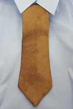 Load image into Gallery viewer, LANVIN Gold Swirls 100% Silk Tie (58&quot;)-LANVIN-The Freperie
