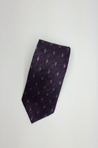 LANVIN Purple 100% Silk Tie (58")-LANVIN-The Freperie