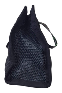 LANVIN Large Woven Black Straw Tote Bag-LANVIN-The Freperie