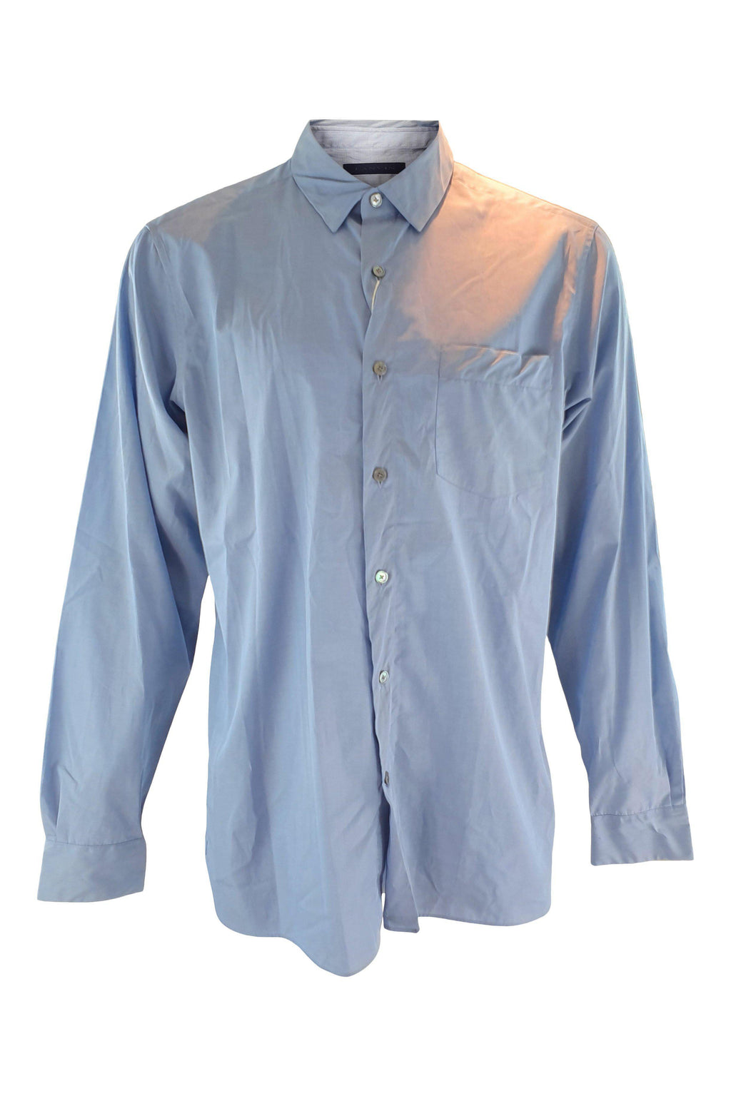 LANVIN Men's Twisted Detail 100% Cotton Men's Shirt (41)-LANVIN-The Freperie