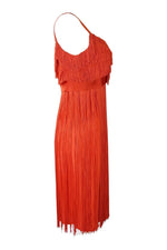 Load image into Gallery viewer, LILI DIAMOND California Vintage Red Tassel Shift Dress (S)-Lili Diamond-The Freperie

