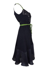 Load image into Gallery viewer, LILI PETRUS Black Silk Beaded Strappy Wrap Dress (IT 40)-Lili Petrus-The Freperie
