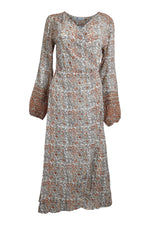 Load image into Gallery viewer, LITTLE MISS GYPSY Earthly Delights Meadow Wrap Midi Dress (S/M)-The Freperie
