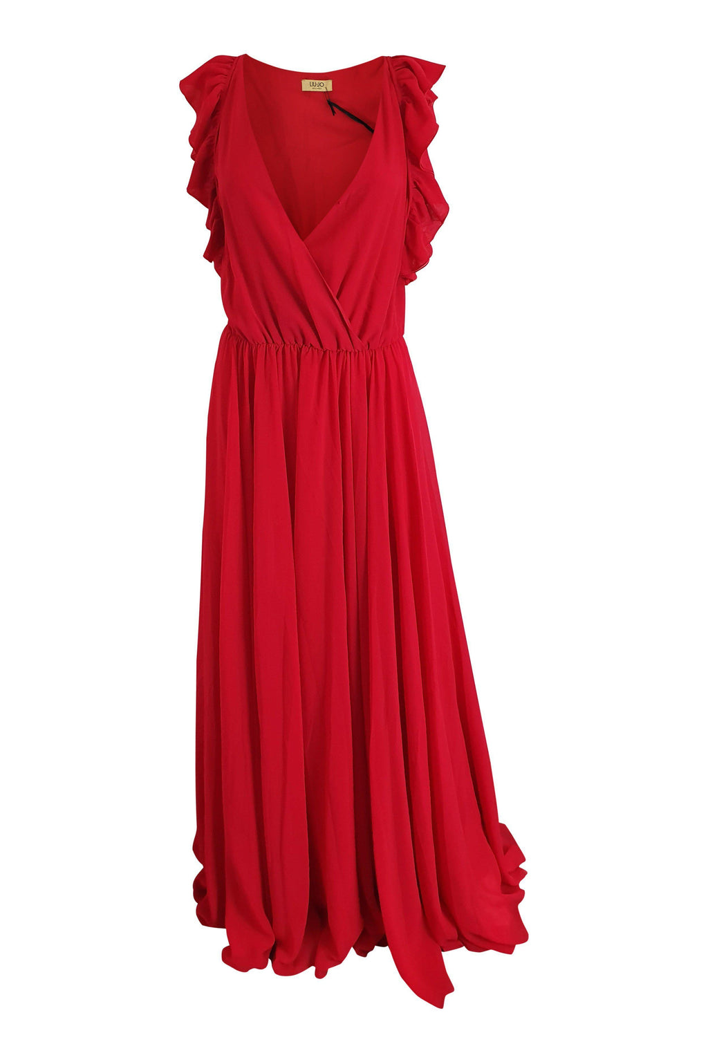LIU JO Milano Red Scarlet Abito Lungo Maxi Dress (IT 42)-Liu Jo-The Freperie