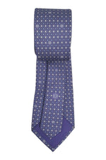 Load image into Gallery viewer, LOEWE 100% Silk Purple Tie Geometric Circle Repeat (60&quot; L | 3.4&quot; W)-The Freperie
