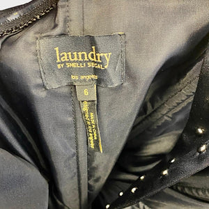 Laundry by Shelli Segal Black Studded Bodycon Mini Dress US 6 | UK 10-The Freperie