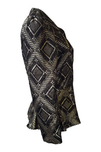 MA-SAI Vintage Black and Gold Fitted Jacket (12)-Ma-Sai-The Freperie