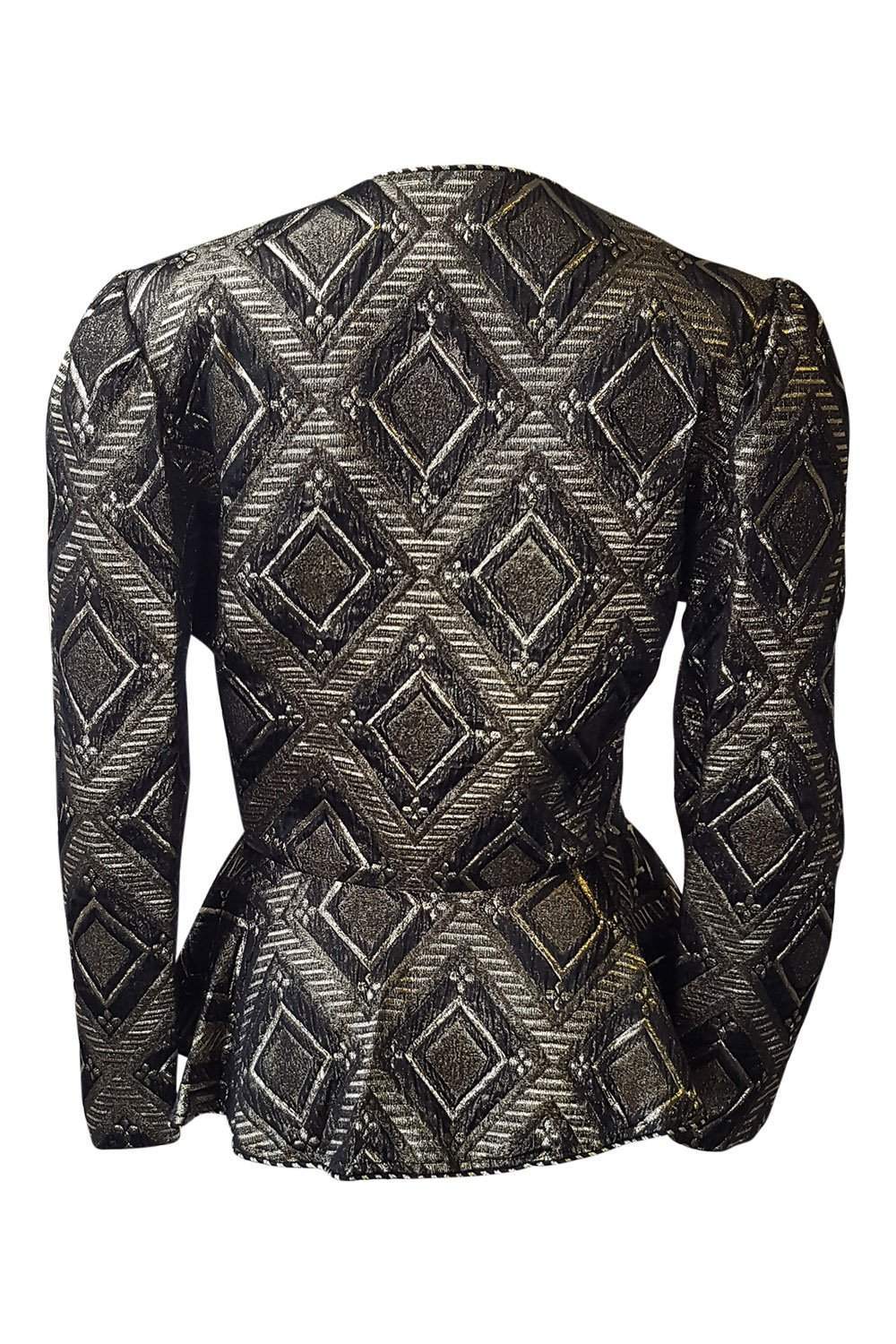 MA-SAI Vintage Black and Gold Fitted Jacket (12)-Ma-Sai-The Freperie