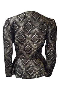 MA-SAI Vintage Black and Gold Fitted Jacket (12)-Ma-Sai-The Freperie
