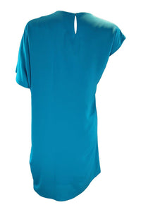 MAISON MARTIN MARGIELA 2014 Blue Asymmetric Shift Dress (IT 38)-Maison Martin Margiela-The Freperie