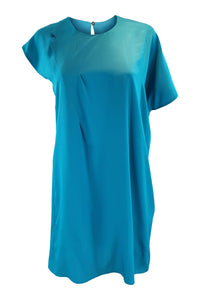MAISON MARTIN MARGIELA 2014 Blue Asymmetric Shift Dress (IT 38)-Maison Martin Margiela-The Freperie