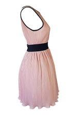 Load image into Gallery viewer, MANOUSH Women&#39;s Baby Pink Pleated Cocktail Mini Dress (38)-Manoush-The Freperie

