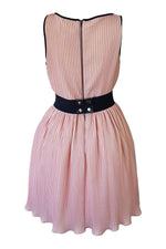 Load image into Gallery viewer, MANOUSH Women&#39;s Baby Pink Pleated Cocktail Mini Dress (38)-Manoush-The Freperie
