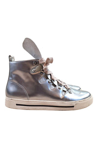 MARC By Marc Jacobs Women's Lace Up High Top Sneakers Metallic (39)-Marc by Marc Jacobs-The Freperie