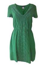 Load image into Gallery viewer, MARC JACOBS Emerald Green Lace Front Silk Dress (US 4)-Marc Jacobs-The Freperie
