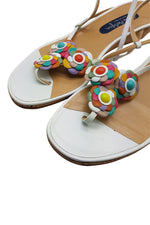 Load image into Gallery viewer, MARIO BOLOGNA White Toe Post Sandals (8)-Mario Bologna-The Freperie
