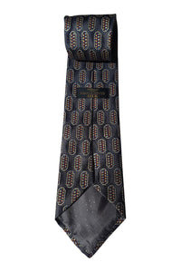 MARKS & SPENCER 100% Silk Geometric Repeat Grey Tie (58.5")-Marks & Spencer-The Freperie