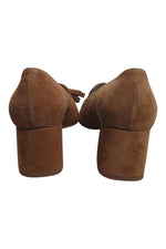 Load image into Gallery viewer, MASCARO Cindy Brown Suede Almond Toe Court Shoes (37)-The Freperie
