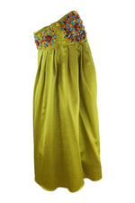 Load image into Gallery viewer, MATTHEW WILLIAMSON Lime Green Empire Line Midi Dress (12)-Matthew Williamson-The Freperie
