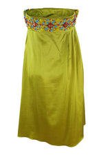 Load image into Gallery viewer, MATTHEW WILLIAMSON Lime Green Empire Line Midi Dress (12)-Matthew Williamson-The Freperie

