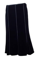 Load image into Gallery viewer, MAX MARA Black Velvet Silk Blend A Line Skirt (UK 10)-Max Mara-The Freperie
