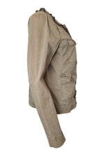 Load image into Gallery viewer, MICHAEL KORS Pale Green Denim Jacket (UK 8)-Michael Kors-The Freperie
