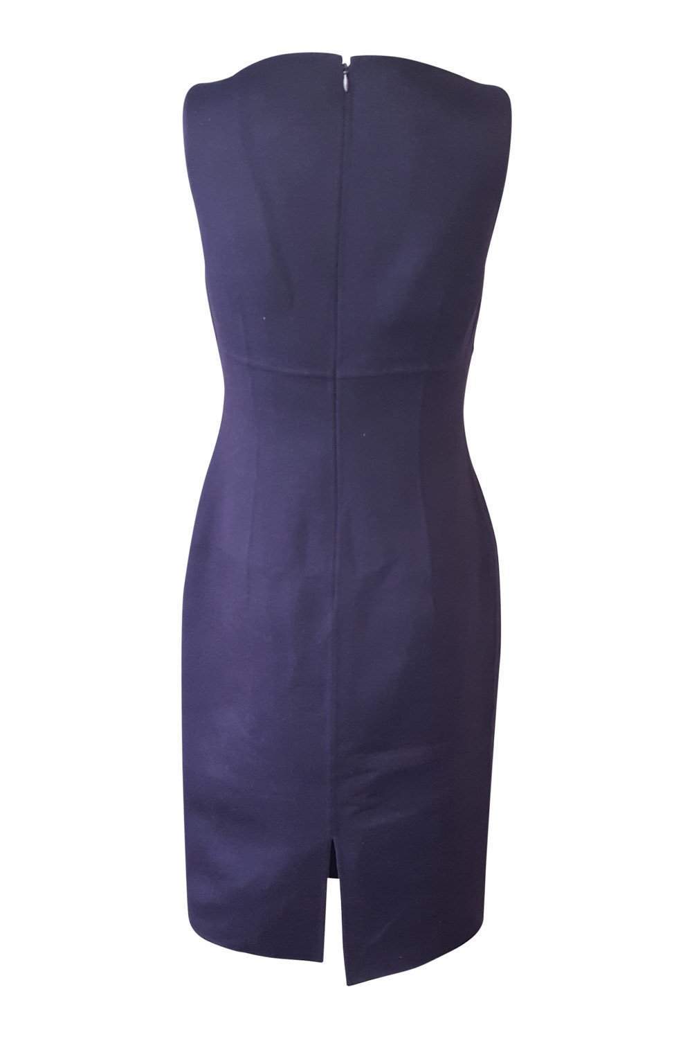 MICHAEL KORS Stretch Wool and Angora Blend Purple Bodycon Dress (6)-Michael Kors-The Freperie