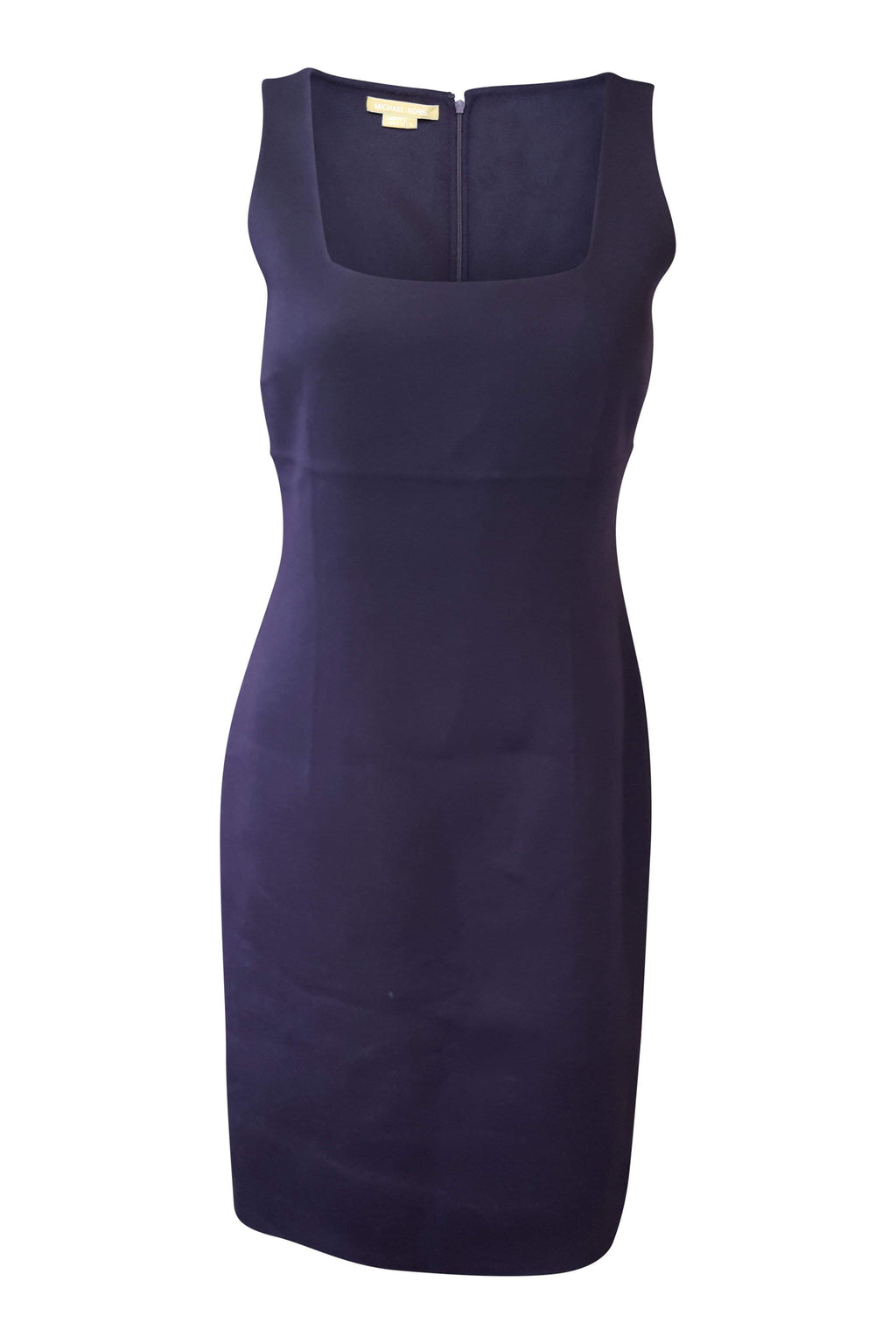 MICHAEL KORS Stretch Wool and Angora Blend Purple Bodycon Dress (6)-Michael Kors-The Freperie