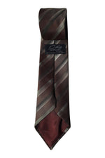 Load image into Gallery viewer, MICHELSONS OF LONDON Brown Striped Tie (59&quot;)-Michelsons of London-The Freperie

