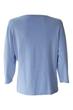 Load image into Gallery viewer, MILLI Lavender Blue 3/5 Sleeve Silk Mix Top (XL)-Milli-The Freperie
