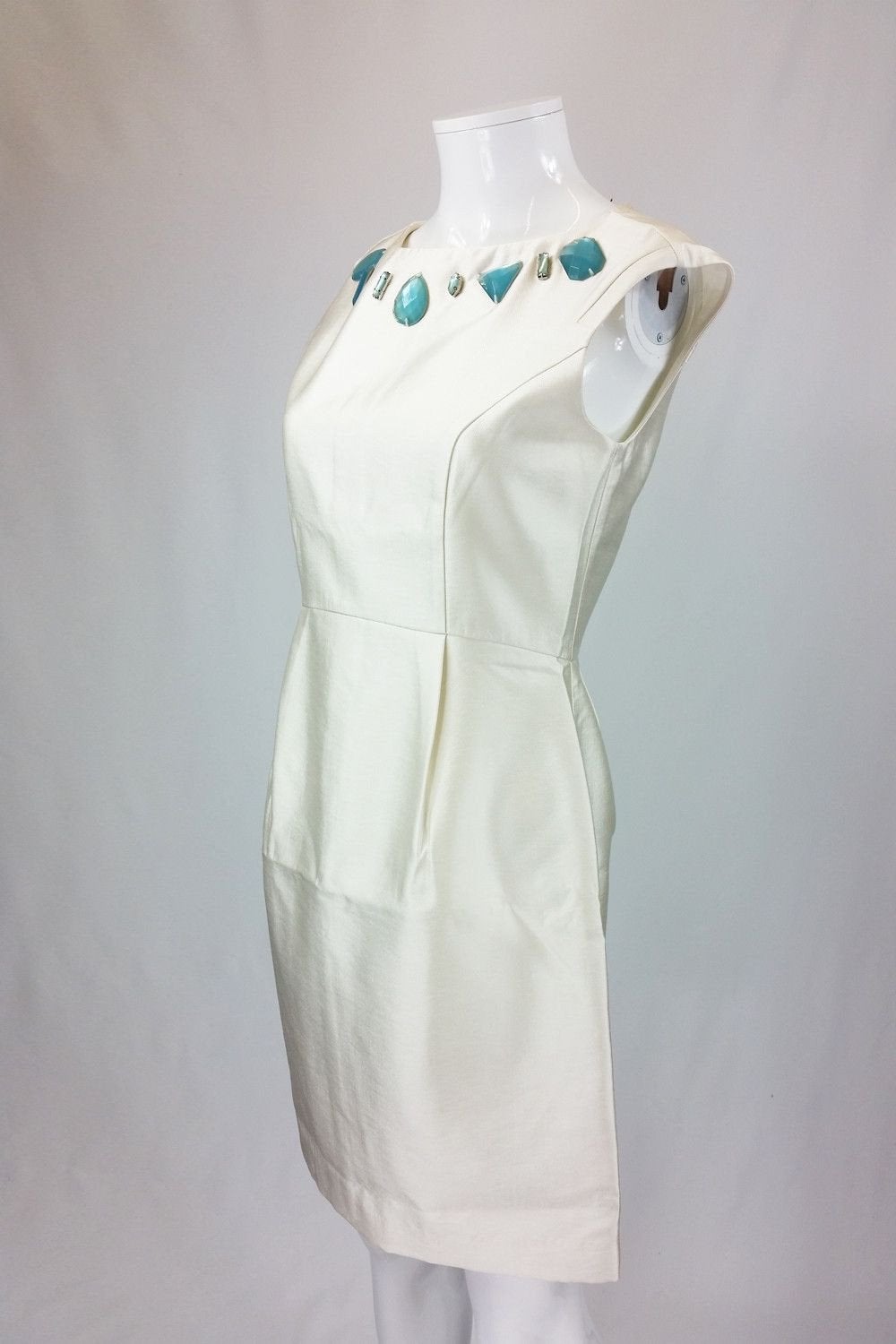 MISS SIXTY Ivory Jewel Embellished Dress (UK 10)-MISS SIXTY-The Freperie