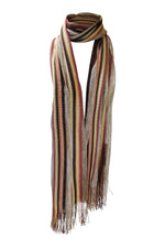 Load image into Gallery viewer, MISSONI Orange Label Pink Brown Yellow Striped Scarf (70&quot;)-Missoni-The Freperie
