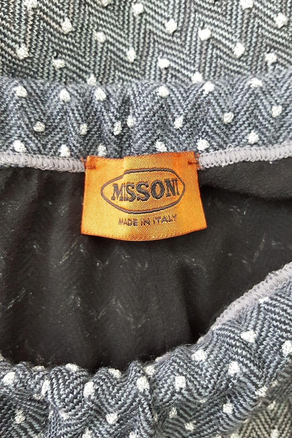 MISSONI Orange Label Grey Polka Dot Lounge Trousers (42)-Missoni-The Freperie