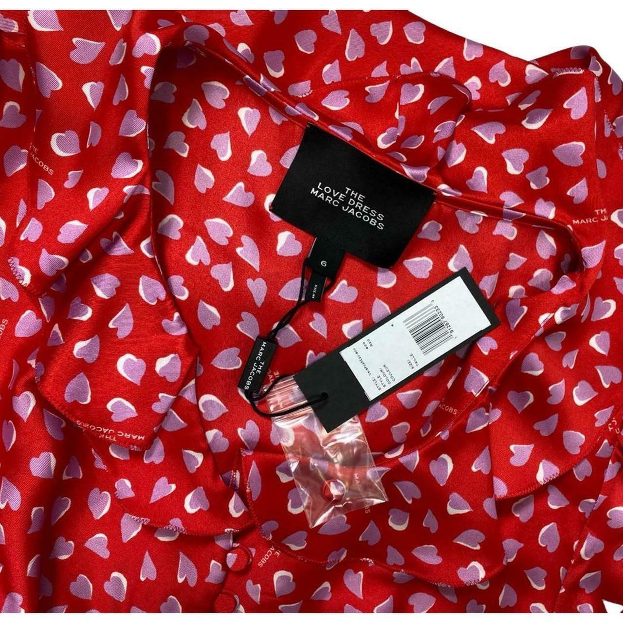 Marc Jacobs The Love Red Heart Print Dress US6 - UK10-The Freperie