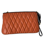 Load image into Gallery viewer, Miu Miu Papaya Biker Wristlet Pouch with Authentication cards-The Freperie
