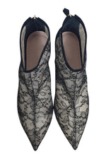 Load image into Gallery viewer, NICHOLAS KIRKWOOD Mira faux pearl-embellished lace and suede ankle boots (38)-The Freperie
