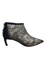 Load image into Gallery viewer, NICHOLAS KIRKWOOD Mira faux pearl-embellished lace and suede ankle boots (38)-The Freperie
