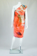 Load image into Gallery viewer, NICOLE FARHI Silk Mix One Shoulder Dress UK 10-Nicole Farhi-The Freperie
