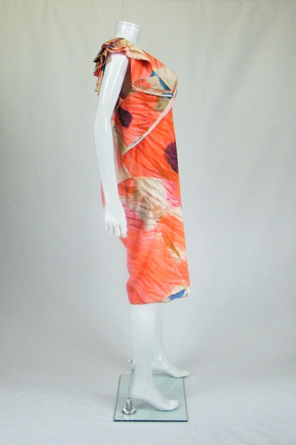 NICOLE FARHI Silk Mix One Shoulder Dress UK 10-Nicole Farhi-The Freperie