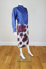 Load image into Gallery viewer, NO. 21 By Alessandro Dell&#39;Acqua Floral Print Satin Pencil Skirt (UK 8)-No. 21 by Alessandro Dell Acqua-The Freperie
