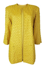 Load image into Gallery viewer, OLEG CASSINI Canary Yellow Silk Suit (s)-Oleg Cassini-The Freperie
